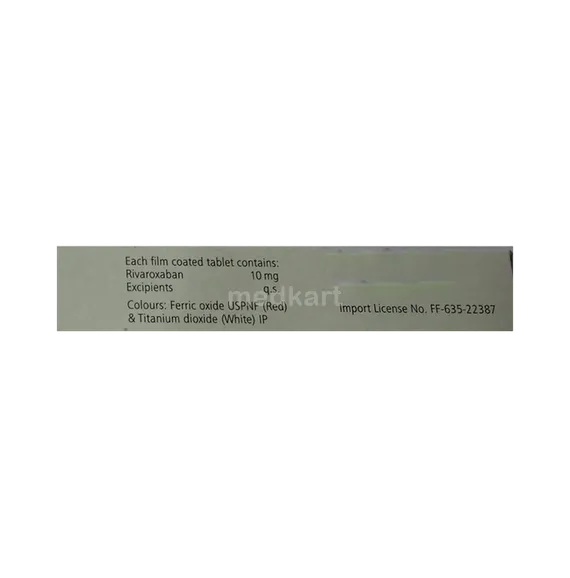 xarelto 10mg tablet 7's